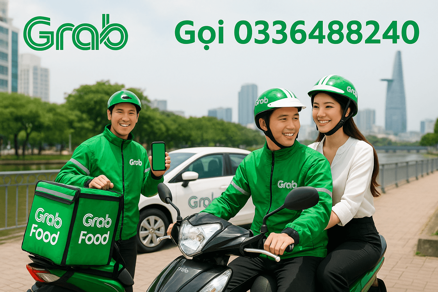 Gọi Xe Grab Taxi & Xe Ôm Phước Khánh Nhơn Trạch Đồng Nai Giá Rẻ 0336488240